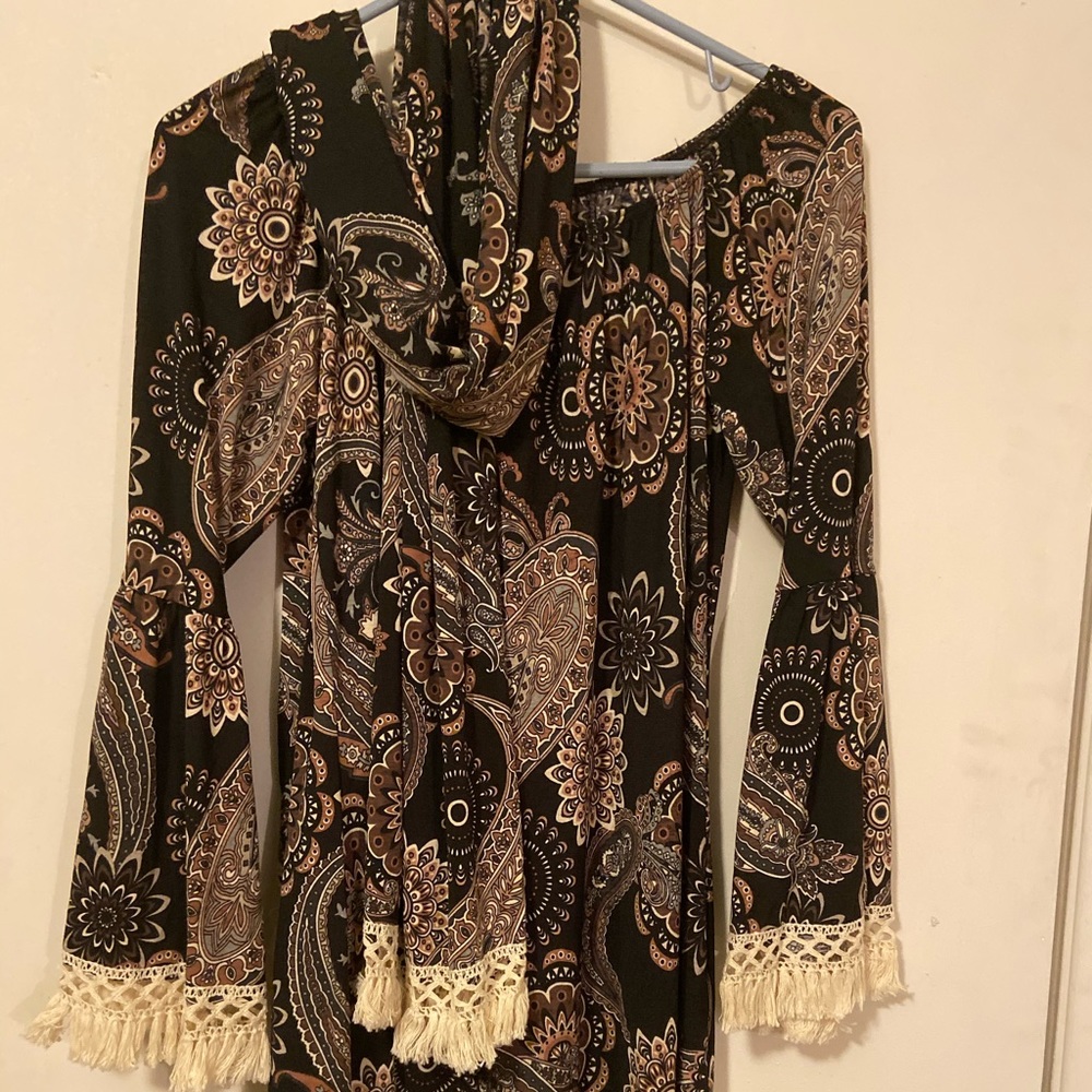Dress with matching scarf